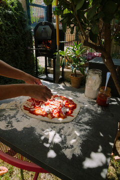 Making Pizza Outdoors