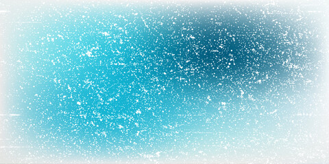 Fototapeta premium Abstract light blue gradient background with white scratches and dust particles, vintage film texture effect, grunge overlay for design