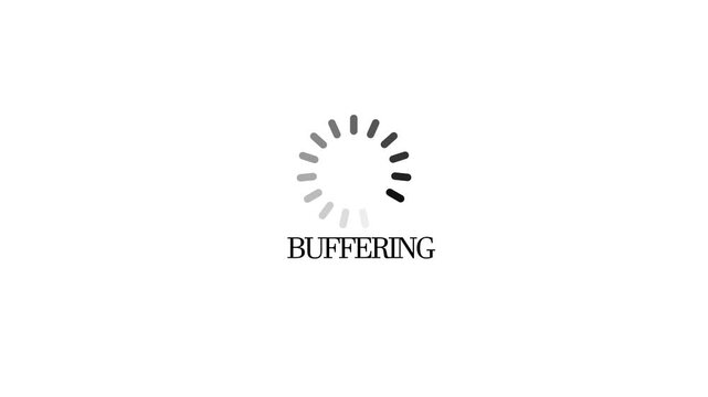 Minimalist buffering loading spinner animation on white background, for digital interface, and web ui progress