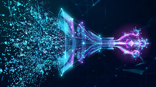 Data stream processing visualizing the flow of information and insights through complex systems