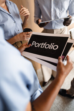 Discussion About Design Portfolios in a Creative Space