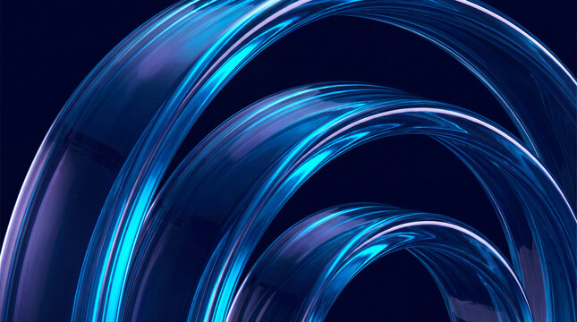Jewel-toned 3D pipes bend into crossing chrome elbows
