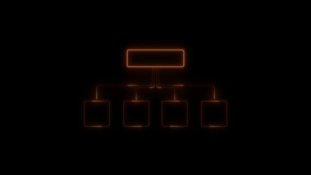 Abstract Neon Geometric Shapes Glowing in a Dark Room with Reflections. with neon toolbox any item use for animation.