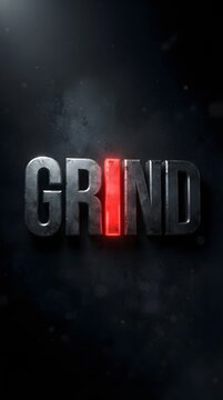 Grind typography with distressed texture dark and moody mobile screen wallpaper