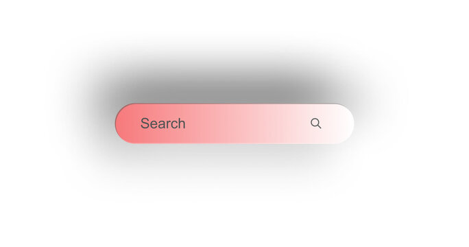 Search here. Search bar for ui. Search bar vector icons in flat design, isolated on transparent background. Vector illustration