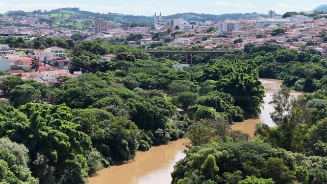 Rio Pardo Skyline In Sao Jose Do Rio Pardo Sao Paulo Brazil. Bustling Downtown Cityscape With Modern Buildings. Cities Of The World. Landmark Downtown. Sao Jose do Rio Pardo Sao Paulo.