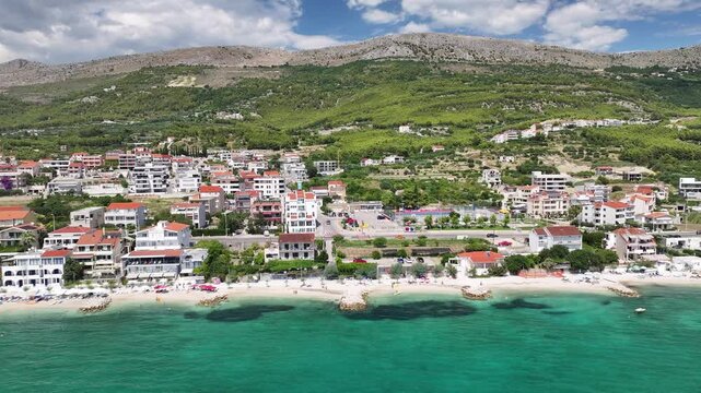 Aerial View Of Playground And Surroundings In Podstrana, Croatia