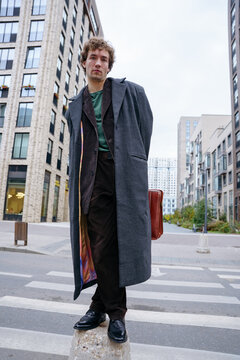 Creative professional taking a break in urban space