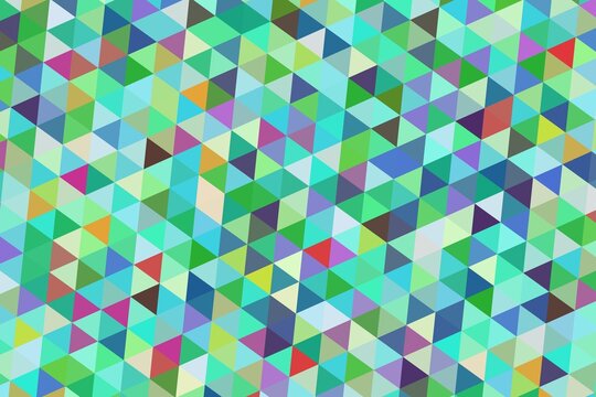 Colorful geometric pattern with triangles and squares