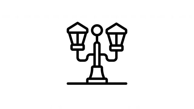 street lamp animated icon