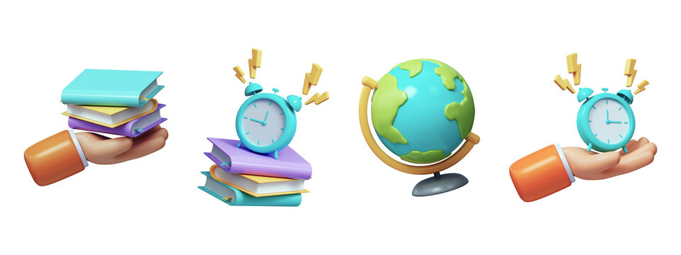 3D Back to School Set