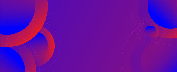 Purple Blue Abstract Geometric Background, Abstract Vibrant Purple and Blue Circles Background