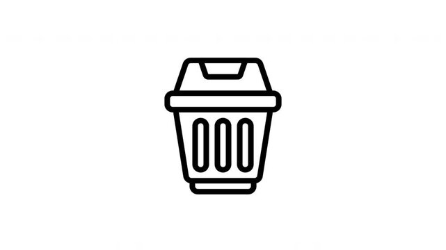 trash bin animated icon