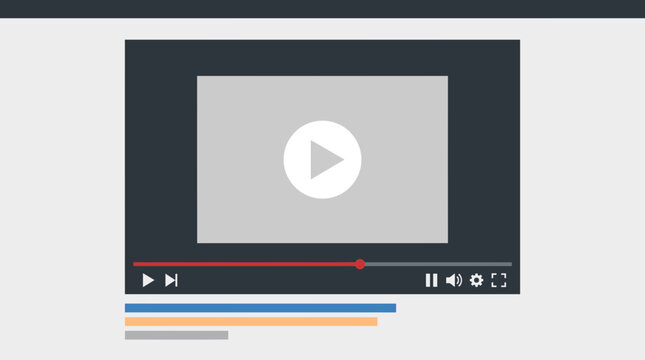 Modern video player interface with play button