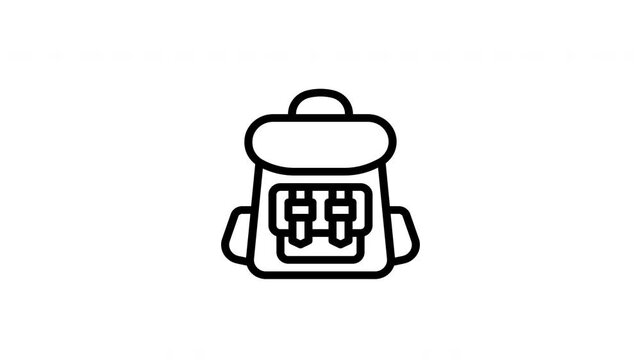travel backpack animated icon