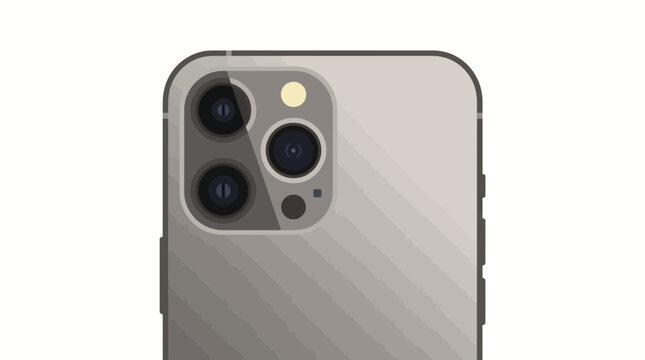 Modern smartphone with triple camera lens