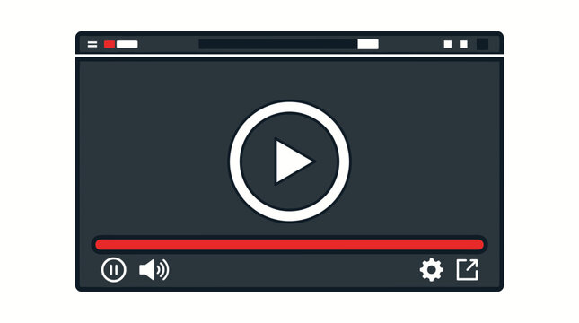 Play button on modern video player interface