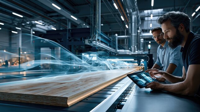 Innovative Wood Panel Production: Clean and Precise Manufacturing Process