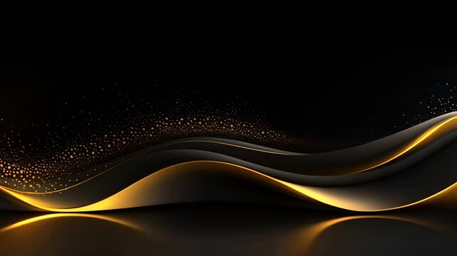 Black luxury corporate background with golden lines