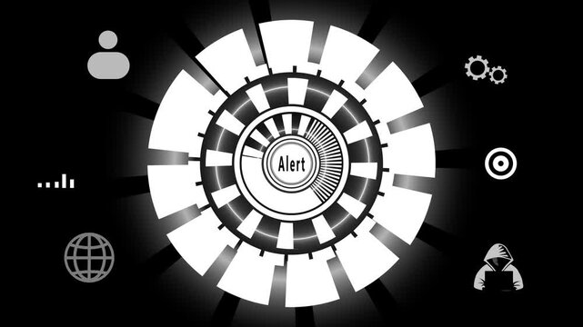 computer screen with programming code and an alert message, concept of computer security, malware or hacker attack 3d render.