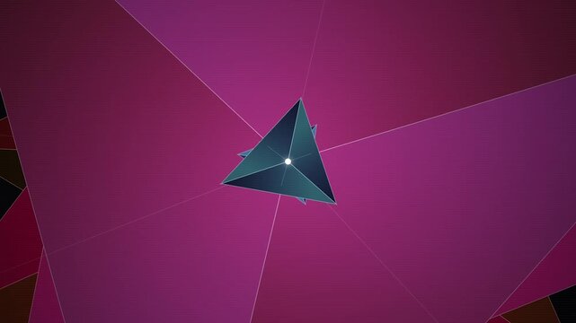 Geometric shapes in digital art forms.