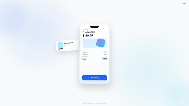 motion Online Payment Checkout and Digital Transaction Animation