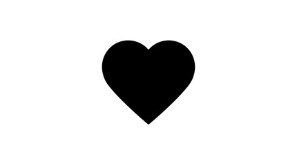 Simple black heart shape icon © MSTNAZMIN