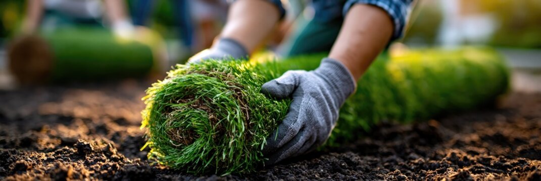 Transforming Soil With Green Sod: Labor in Nature's Hands