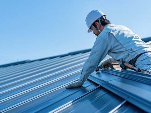 Construction Process of Metal Roofing with Skilled Craftsmen