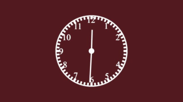 digital analog clock and watch time on black background, Stopwatch animation. watch animation. minimal circular design symbolizing time Clock icon flat style 24 hours,