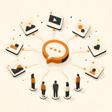 Business communication concept art generated by AI