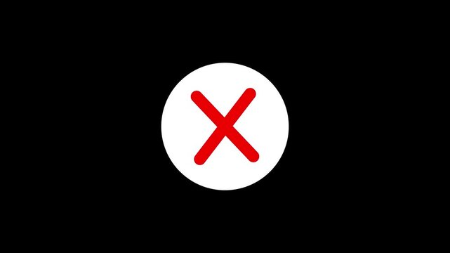 Minimalist outlinr circle round X mark animation, A minimalist logo featuring a stylized letter X within a circle