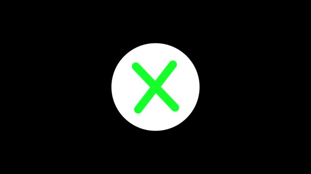 Minimalist outlinr circle round X mark animation, A minimalist logo featuring a stylized letter X within a circle