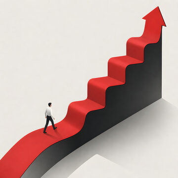 Business growth concept art generated by AI