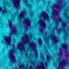 Obraz premium Seamless Blue and Violet Monster Fur Texture Macro Close-up