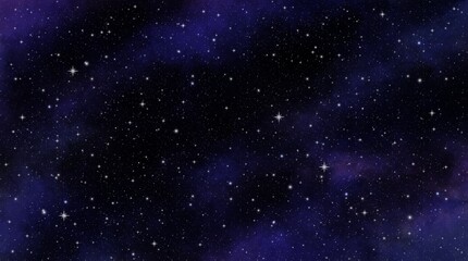 Starry Midnight Sky   Sparkling Stars on Black Cosmic Background © Mikky