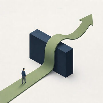 Business growth concept art generated by AI