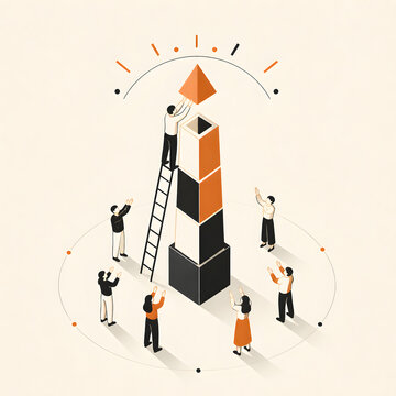 Business concept infrastructure art generated by AI