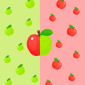 Creative painted apple seamless pattern design
