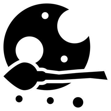 witch bloom flying halloween night solid glyph icon