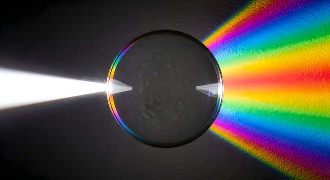 A scientific light refraction concept perfect for celebrating the creative artistry of world photography day