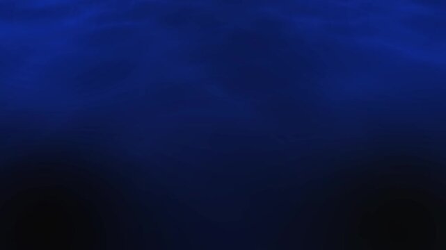 Dark blue water surface caustics animation loop featuring deep ocean light reflections and subtle wave motion on a dark background.