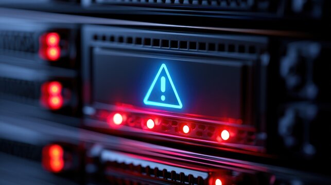 Server rack warning indicator light