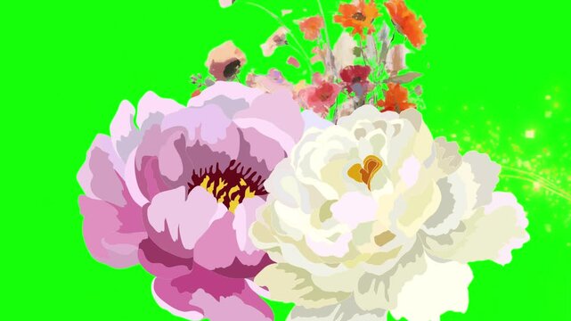 bouquet of flowers vector art 