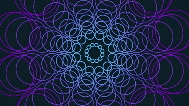 Abstract Glowing Circles Pattern Loop