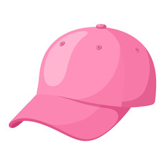 Fototapeta premium Pink baseball cap isolated on white background