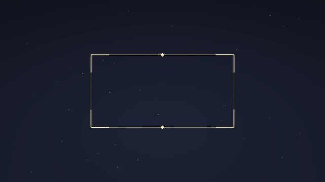 Geometric shapes assembling elegant frame soft glow dark gradient backdrop corporate title intro generative AI