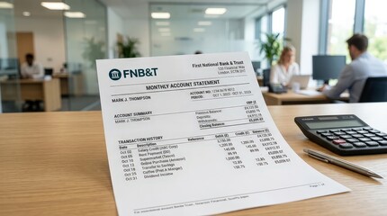 Obraz premium Financial loan document and payment schedule placed on an office desk, personal finance, borrowing, debt management, repayment planning, banking paperwork.