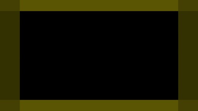 Minimalist Black Background with Olive Green Border, Geometric Frame Template for Video Overlays, Stream Layouts, Presentation Slides, and Corporate Digital Digital Signage