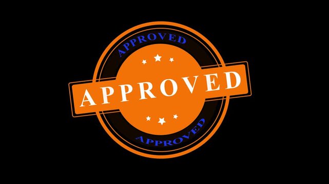 approved rubber stamp animation 4k resolution. "APPROVED" stamping rubber stamp animation background alpha channel included.4k animation video